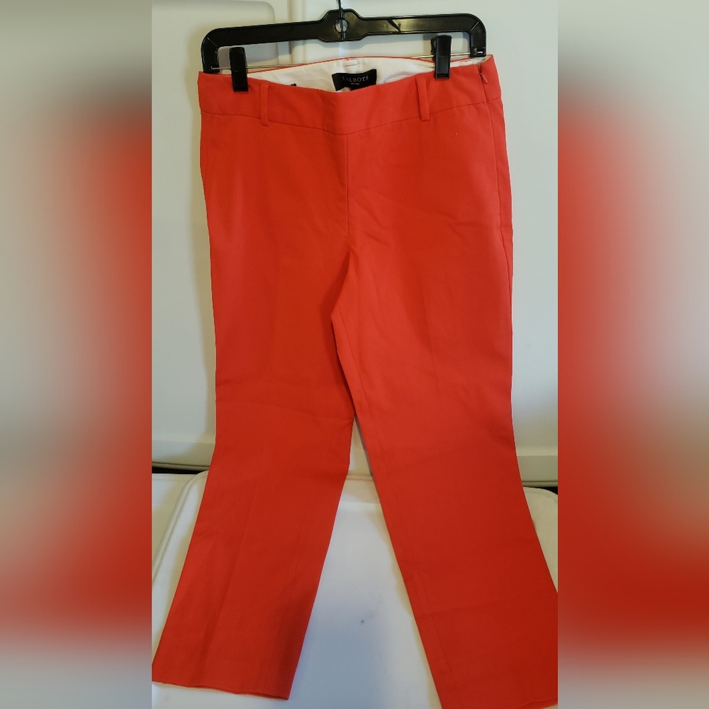Talbots Bright Coral Straight Leg Pants